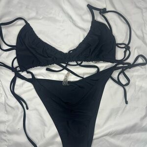 Women’s Two Piece Swimwear Bikini Set Halter Neck Adjustable Bottoms/Top